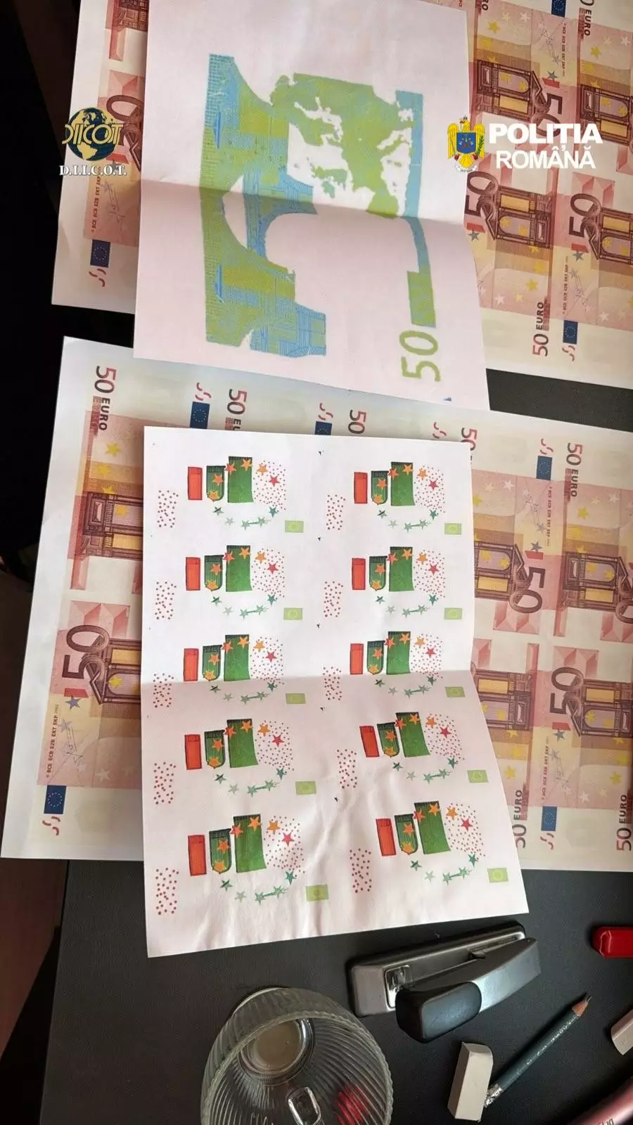 Fabrică de bani descoperită în Suceava. Trei români și un italian au falsificat 1,2 milioane de euro